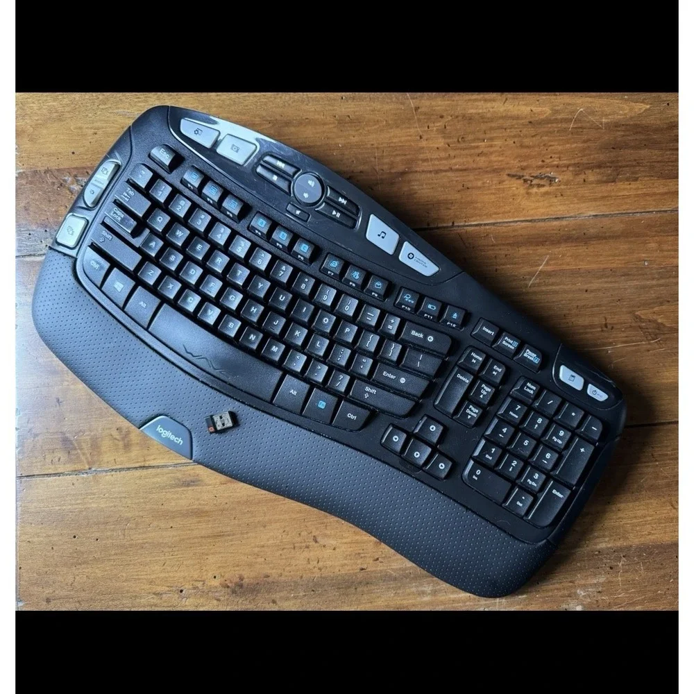 Logitech K350 ( Y-RBN90 ) Wireless Comfort Wave Ergonomic Keyboard W/ UNIFY USB